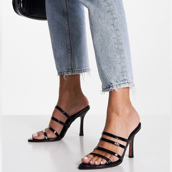 Pointed Insole Heeled Heels - Black - Picture 2 of 3